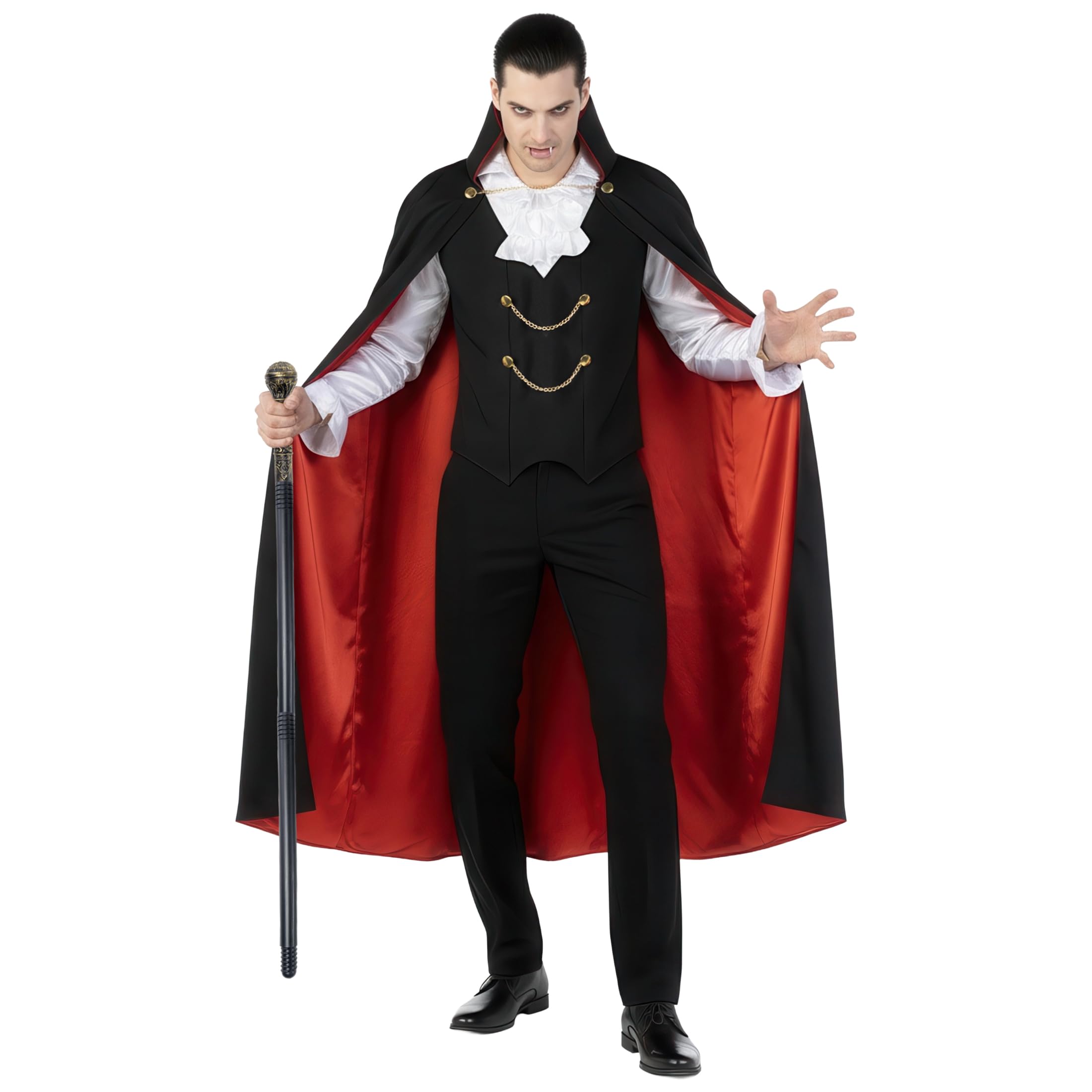 Morph Vampire Costume Men, Male Vampire Costume, Adult Dracula Costumes for Halloween, Halloween Costumes For Men