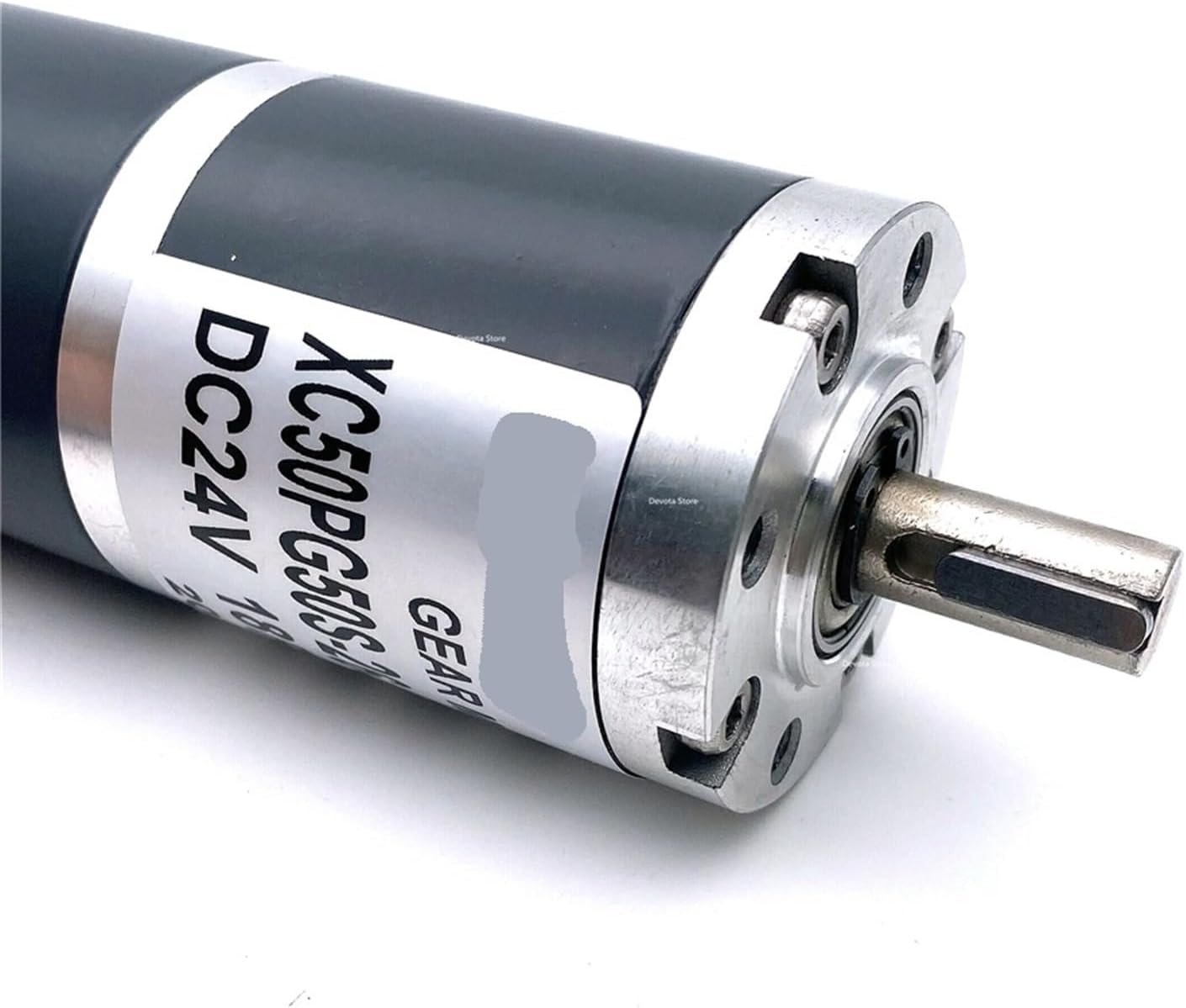 50MM DC 12V 24V Torque Power Planetary Reducer Gear Motor 70W 100W Permanent Magnet 10MM Shaft Keyway 6RPM-1300RPM(12V,350rpm - i 13.7)