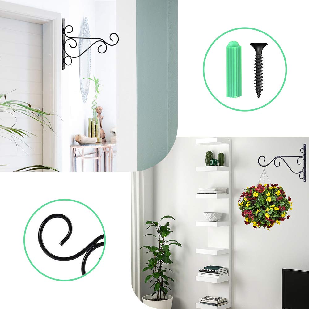 Support Pour Panier Suspendu Support Mural Extra Robuste Pour Paniers Suspendus 40–45 Cm - Jusqu'à 35 Kg - Idéal Jardin, Balcon, Intérieur Support Outils De Jardin Mural