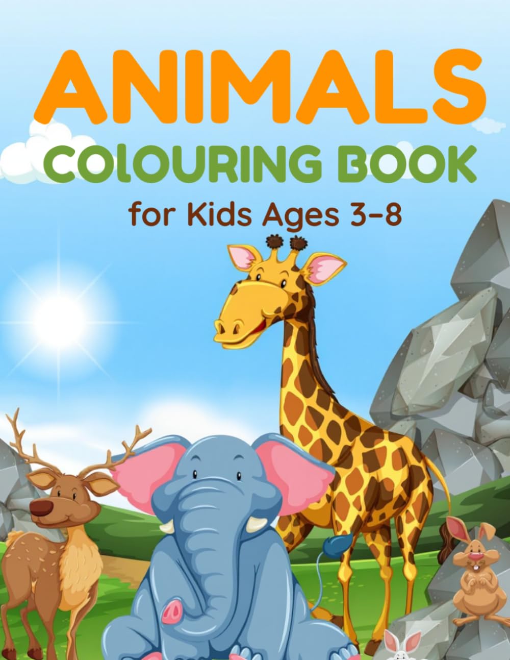 Animals Coloring Book: Fun Coloring Pages for Kids Ages 3–8