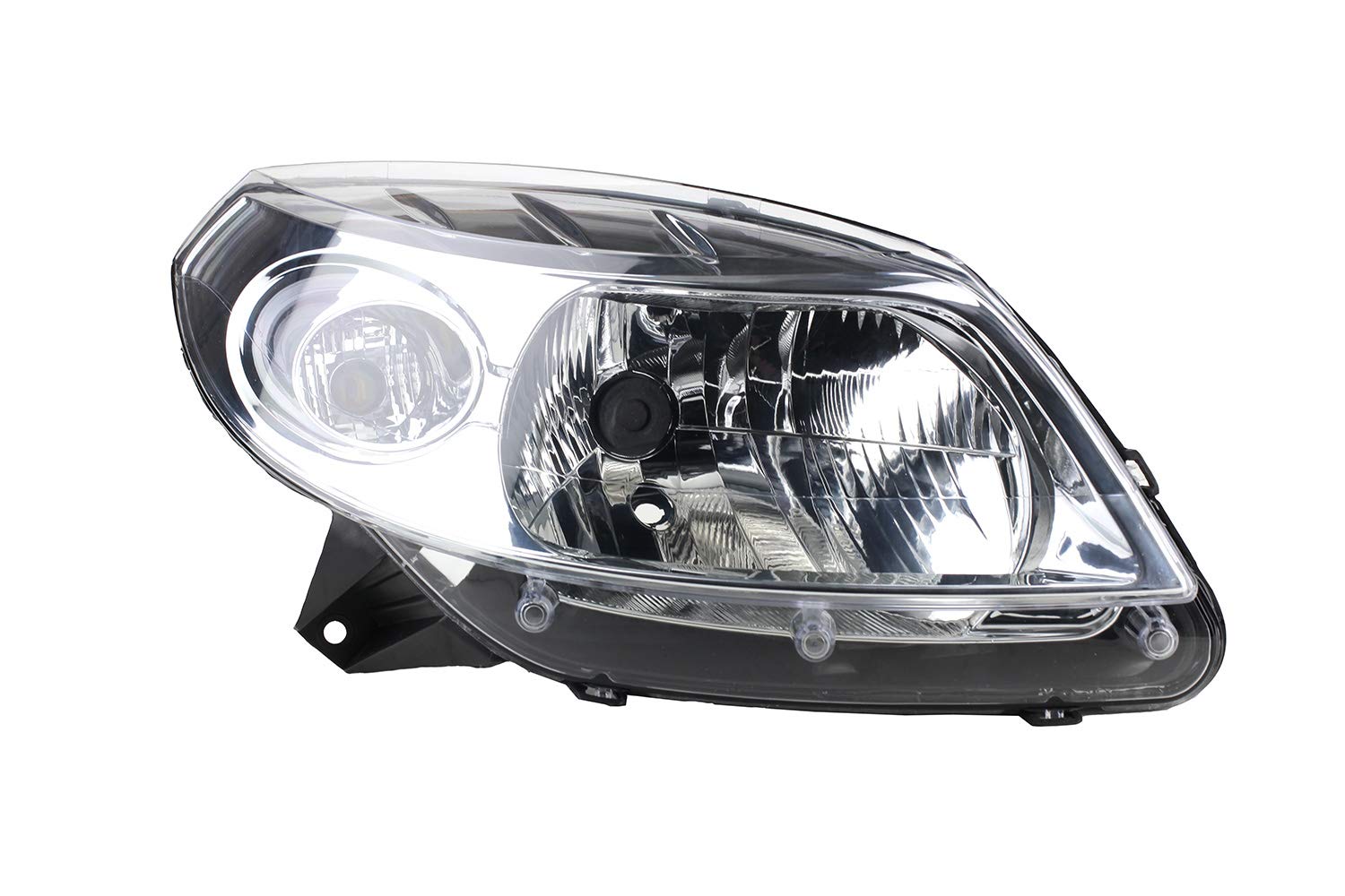 Johns, Faros delanteros halógenos para Dacia Sandero 06/08 H4 derecho acompañante + faros antiniebla + bombillas
