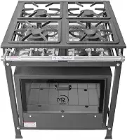 Fogão Industrial 4 Bocas 2 Simples a Gás Baixa Pressão MR Fogões com Forno P5