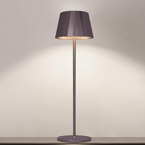 Moderna lámpara de mesa LED inalámbrica, lámpara de escritorio recargable de 5200 mAh con atenuación continua, luz nocturna impermeable al tacto