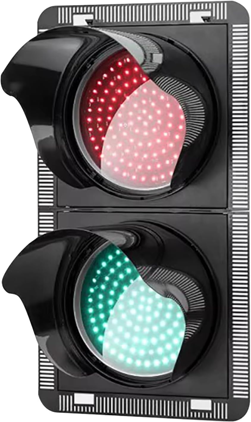 Red/Green Stop and Go Light, LED Traffic Signal Light, Industrial Indicator Lamp, Warning Lamp, Easy Installation, Suitable for Various Roads (40cm/16in)