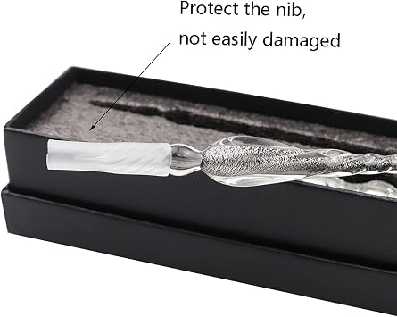 Glass Dip Pen Set -Calligraphy Pen Signature Pen Writting for School Stationery Gifts Art Decoration Supplies (Random Colours)