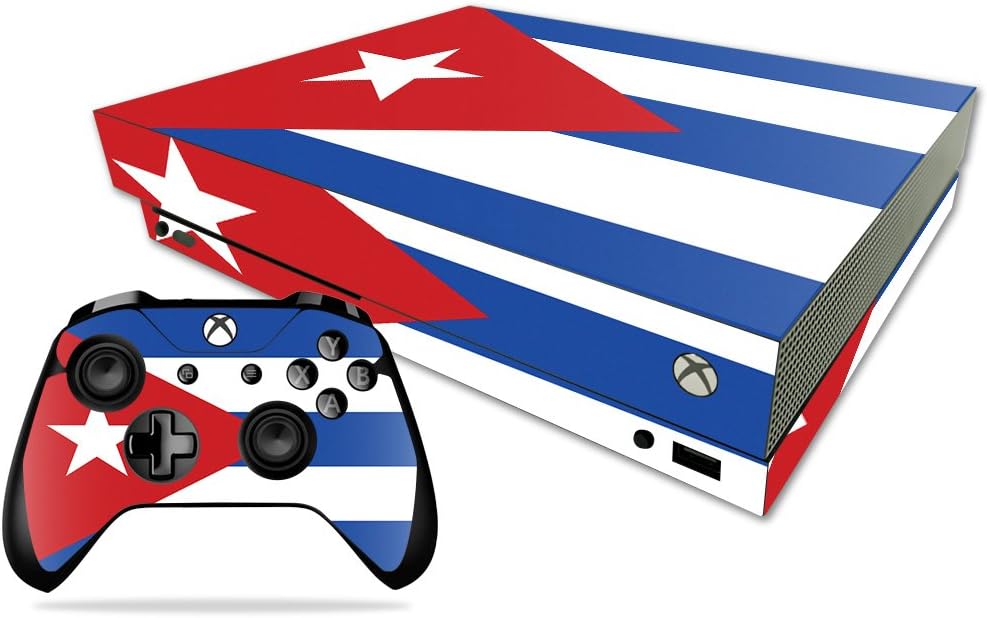 MightySkins Skin Compatible with Xbox One X Combo - Cuban Flag | Protective, Durable, and Unique Vinyl Decal wrap Cover | Easy to Apply, Remove, and Change Styles | Made in The USA
