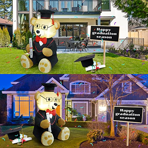 Hzgdejtg 4 Feet Graduation Season Inflatable Toys Outdoor Decorations, Built-In Led Lights For Patio Decorations, Suitable For Patio, Garden, Outdoor, Lawn, Decorative Inflatable Dr. Bear. #TOP2