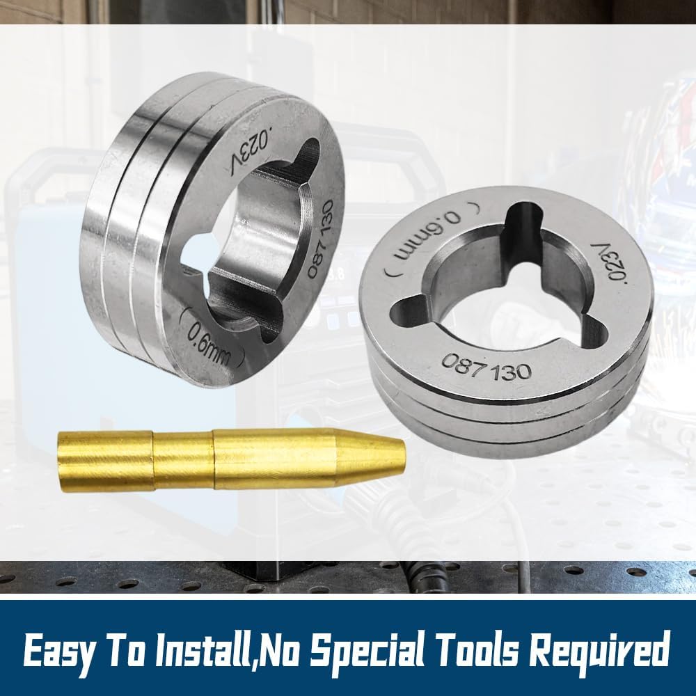 87131 Drive Roll Kit V Groove 0.023"/0.6mm, Fit for Miller Millermatic 200 210 212 250 251 252, Pack of 2