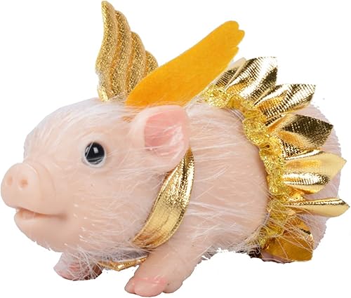 Miniatura 8 de Txkrhwa Muñeca de cerdo de silicona de 4.7 pulgadas, mini muñeca de cerdo de silicona suave y realista con accesorios, lindo cerdo de silicona