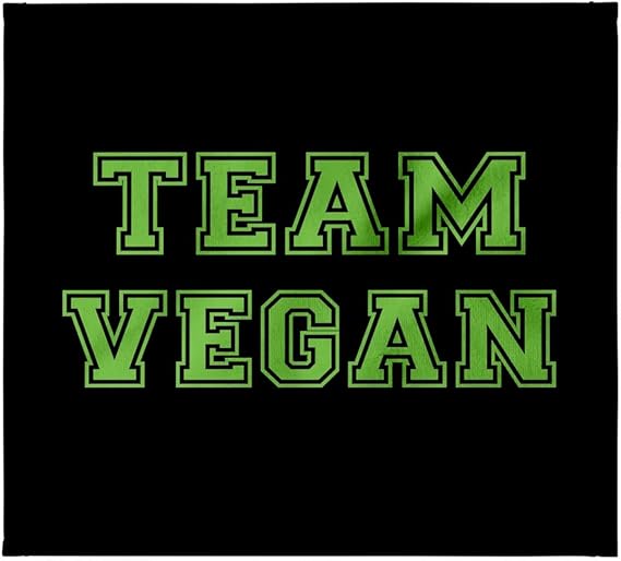 3dRose 11x12 Wash Cloth for Face and Body Team Vegan