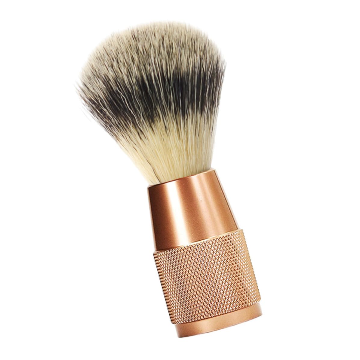 Cabilock Men's Soft Bristles Beard Brush Nylon Shaving Brush Easy to Use Safe Aluminum Alloy Handle Portable for Travel Outdoor Grooming