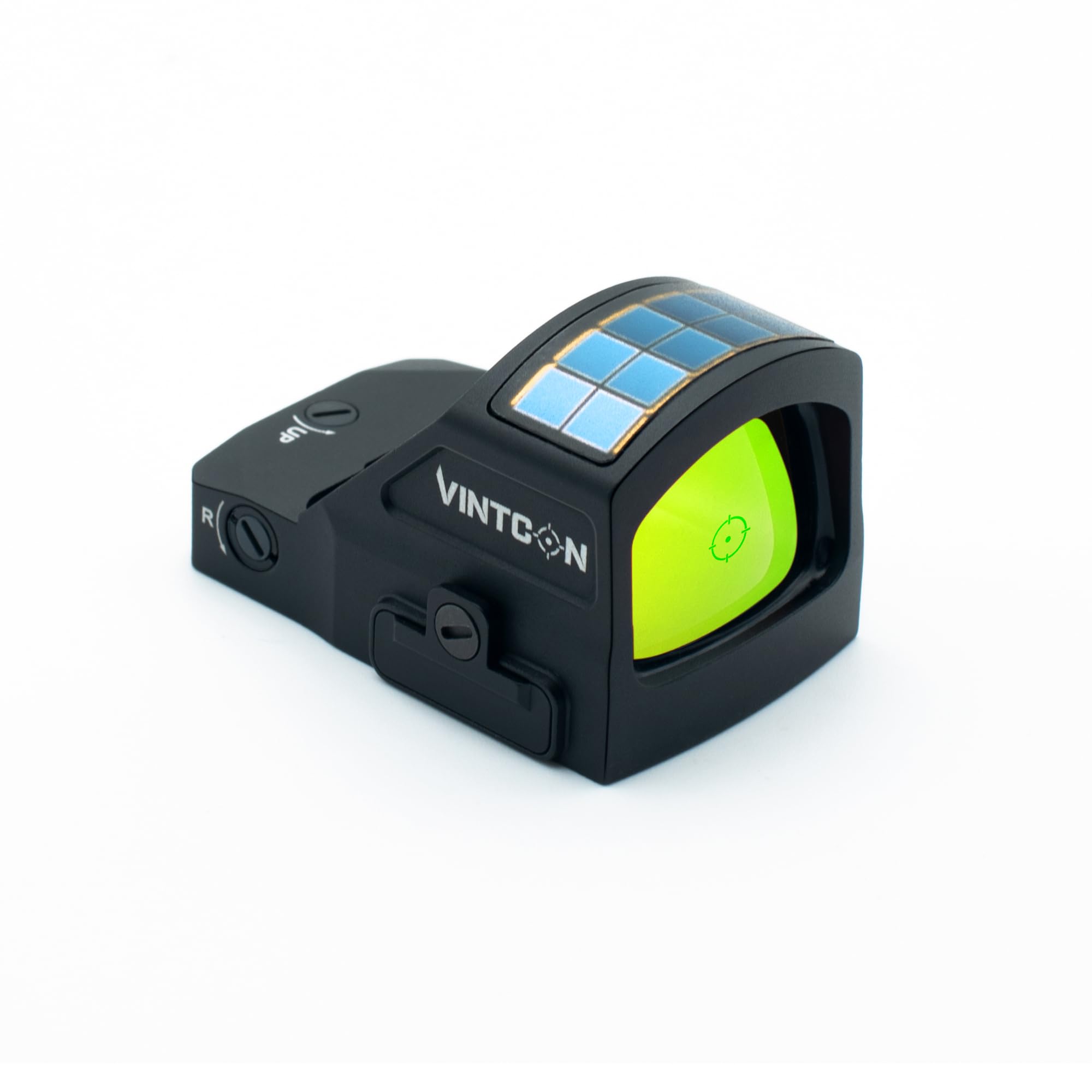 Canis-X Solar Red Dot Sight for Pistols, Multi-Reticle Reflex Optic, RMR Footprint, Shake Awake, Solar &amp; Battery Powered, IPX7 Waterproof, for Optics-Ready Platforms,Red/Green Reticle Options