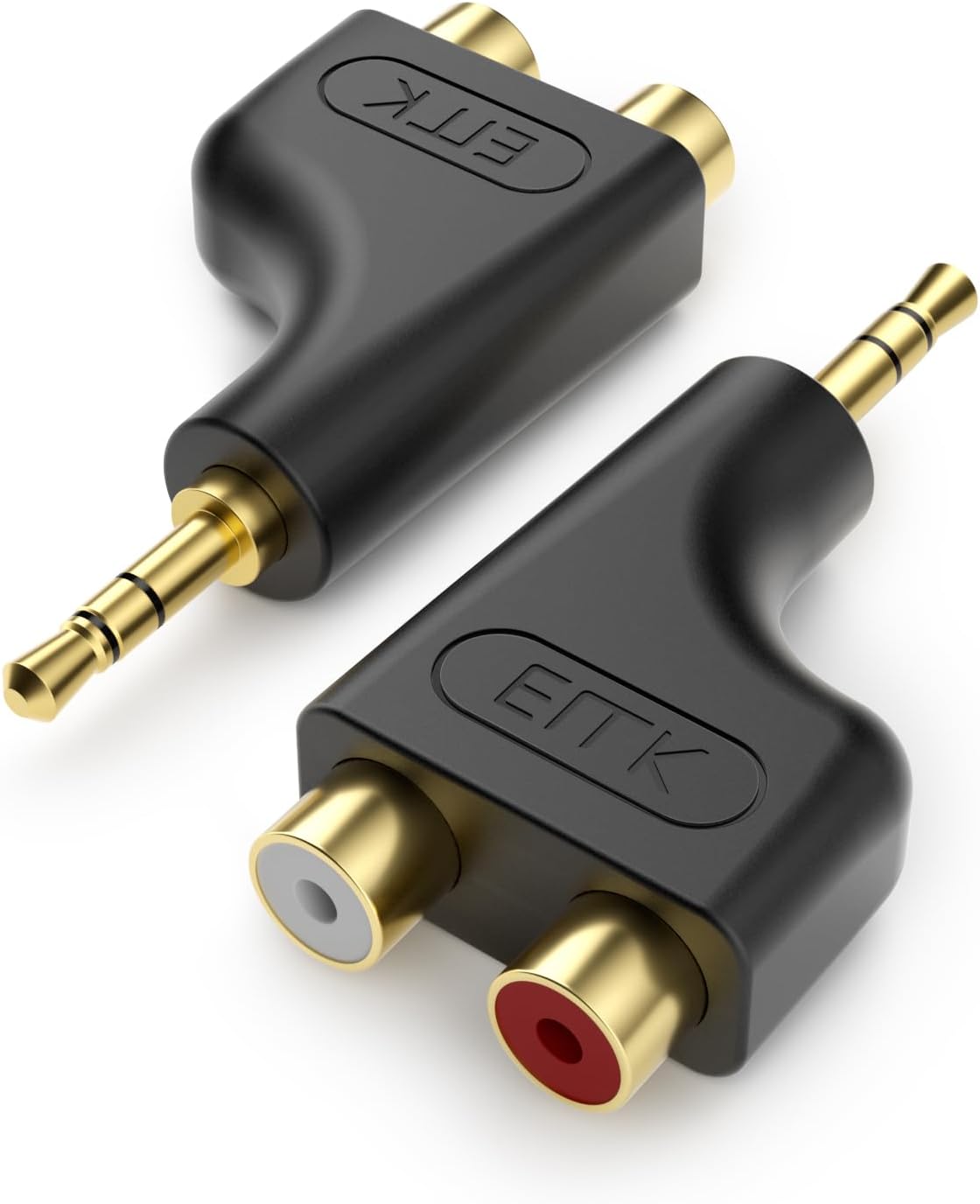 Adaptador de Audio EMK 3.5mm a RCA Hembra 2 Pack
