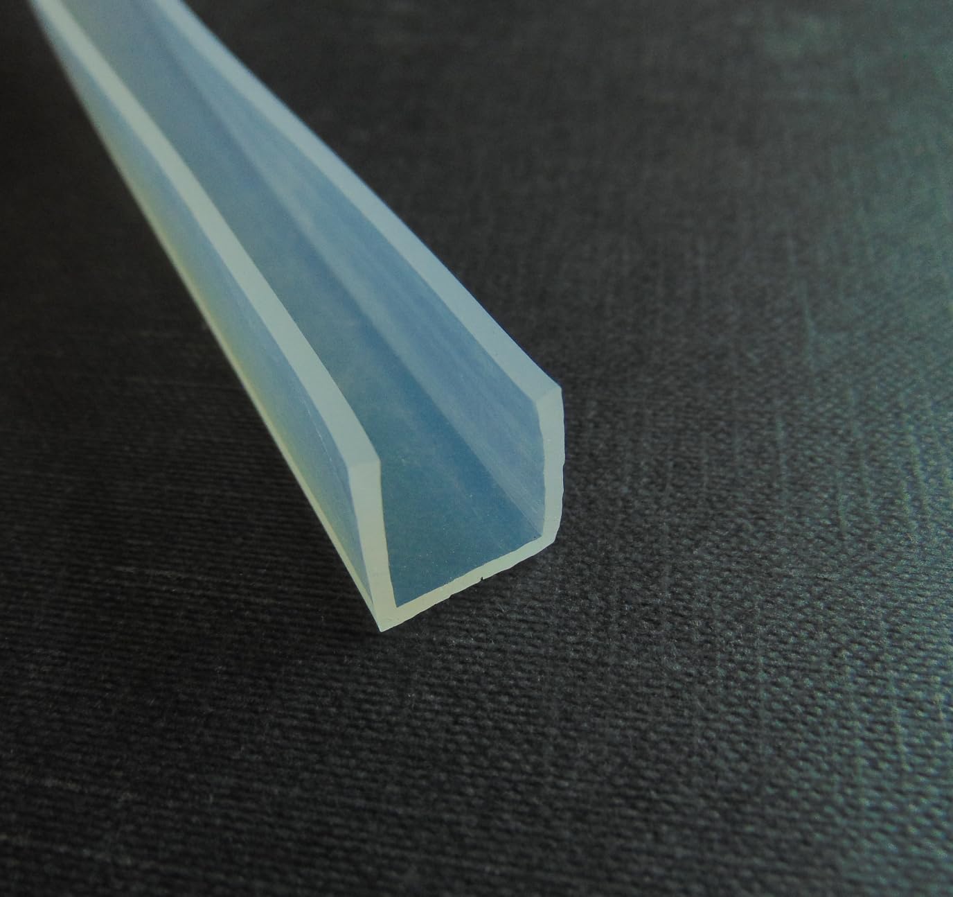 Clear Silicone U Shape Seal Trim for 10mm Edge - Priced Per Metre