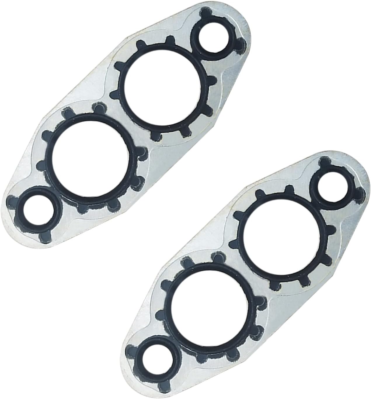 Engien Oil Cooler Gasket (2Pcs) Fit for 2001-2013 Silverado 2005-2014 Tahoe 2003-2013 Savana 2001-2013 Sierra Yukon Replace 15203889 72462 Oil Cooler Line Gasket Seal w/Screw