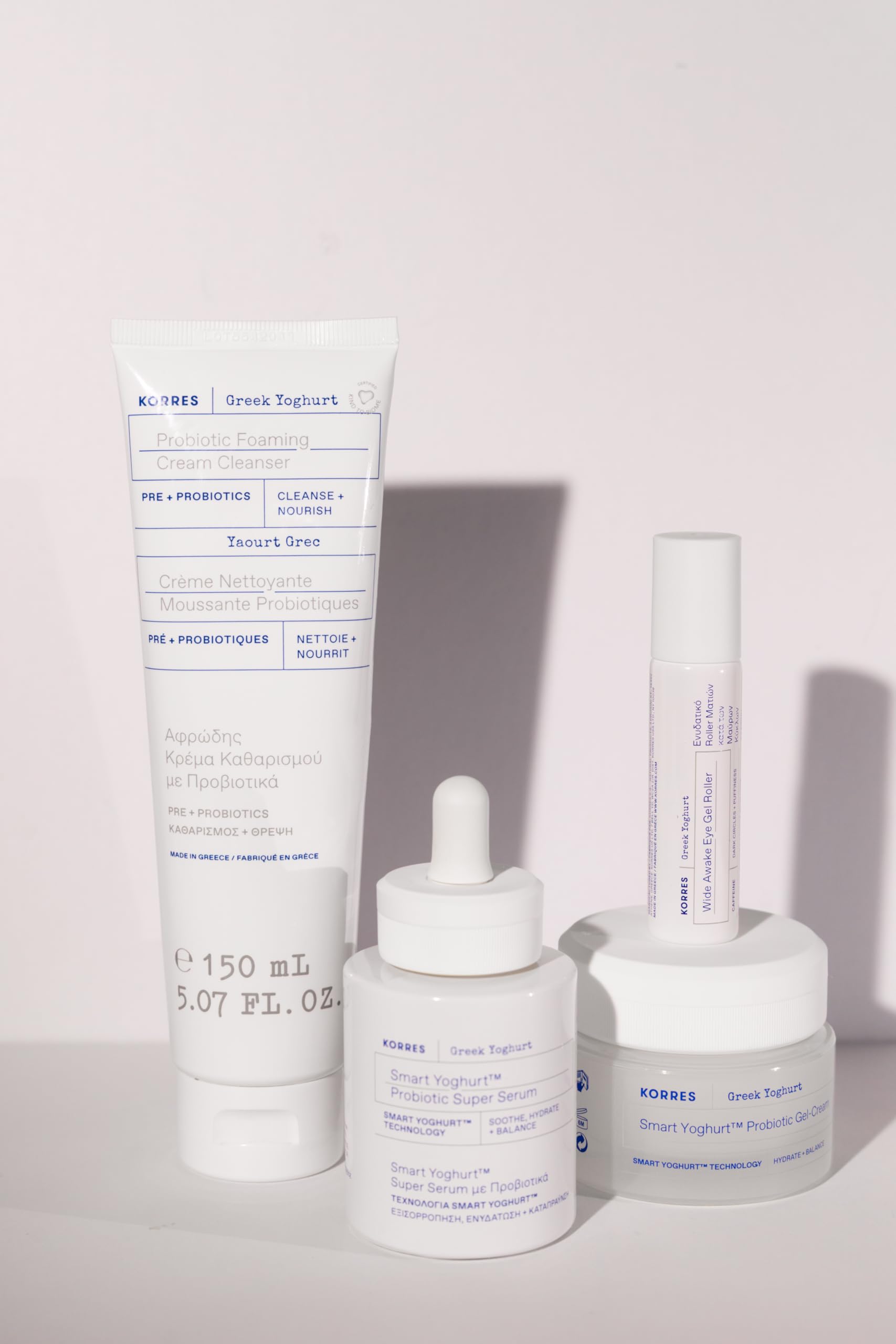 Gel-Crème Nourrissant Probiotiques & Yaourt Grec | au yaourt grec, soin hydratant pour peaux sensibles, équilibrant, hydratant, apaisant, sans silicone ni parabènes