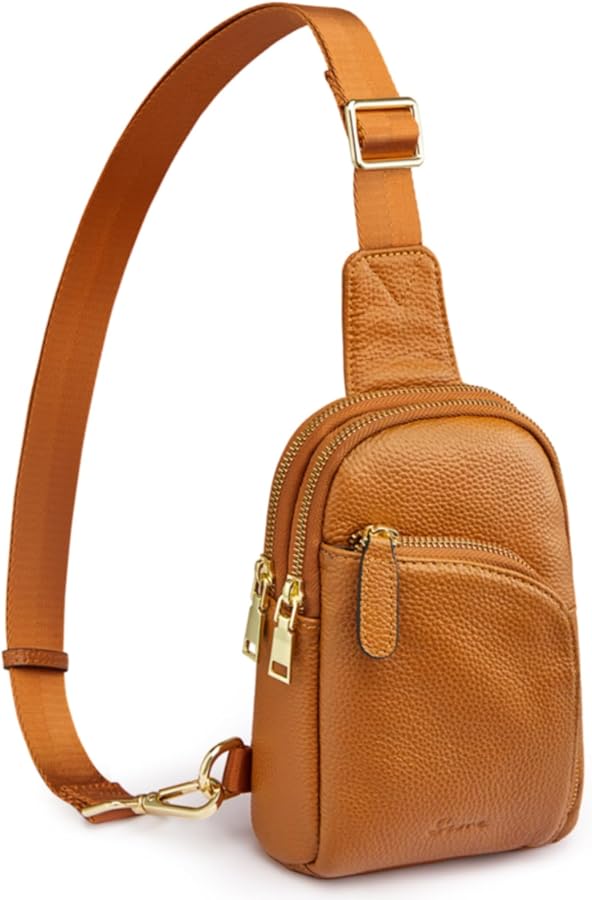 Sac Bandoulière Femme S-ZONE En Cuir - RFID - Léger, Spacieux - Idéal Voyage Et Quotidien