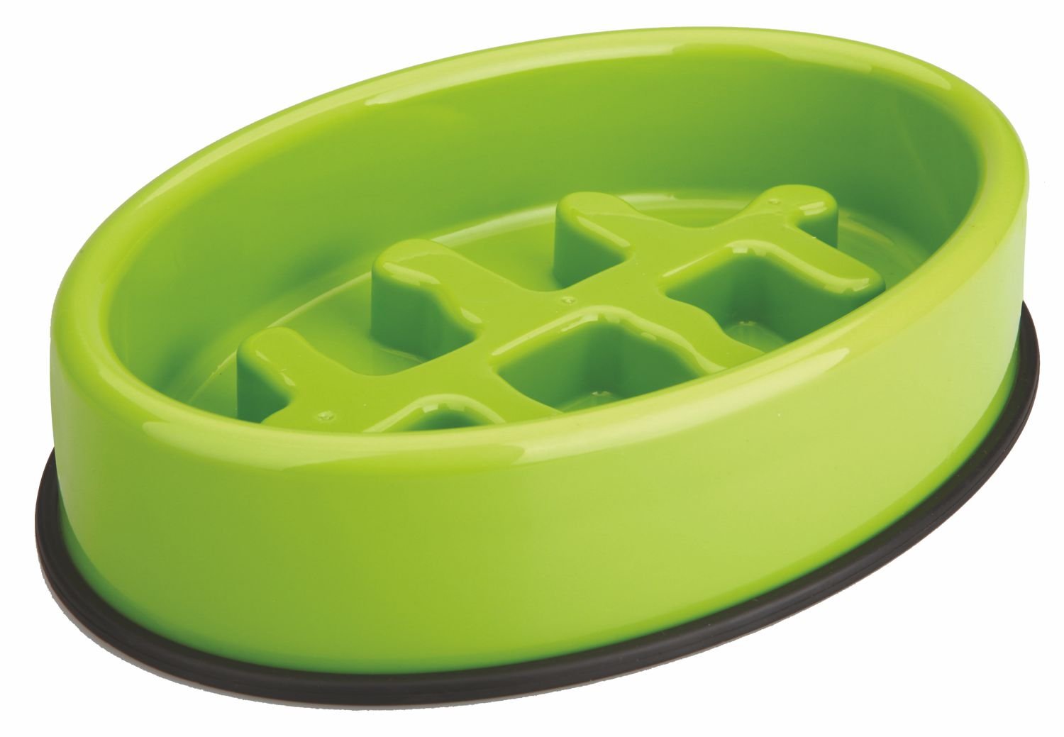 M-PETS FISHBONE YAVAŞ YEME MAMA KABI 1200ML GREEN