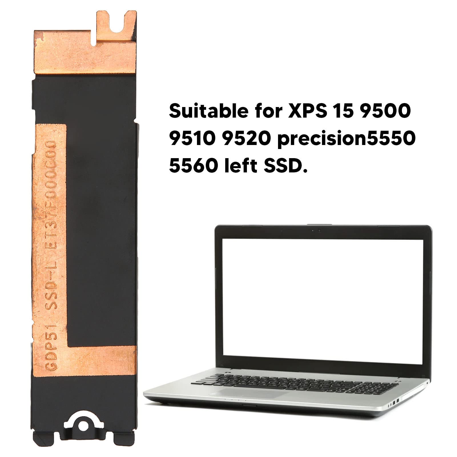 Osłona Radiatora SSD, Rozpraszania Ciepła SSD do Dysku SSD Nvme M.2 NGFF, Wspornik Termiczny Laptopa Osłona Termiczna do XPS 15 9500 9510 9520