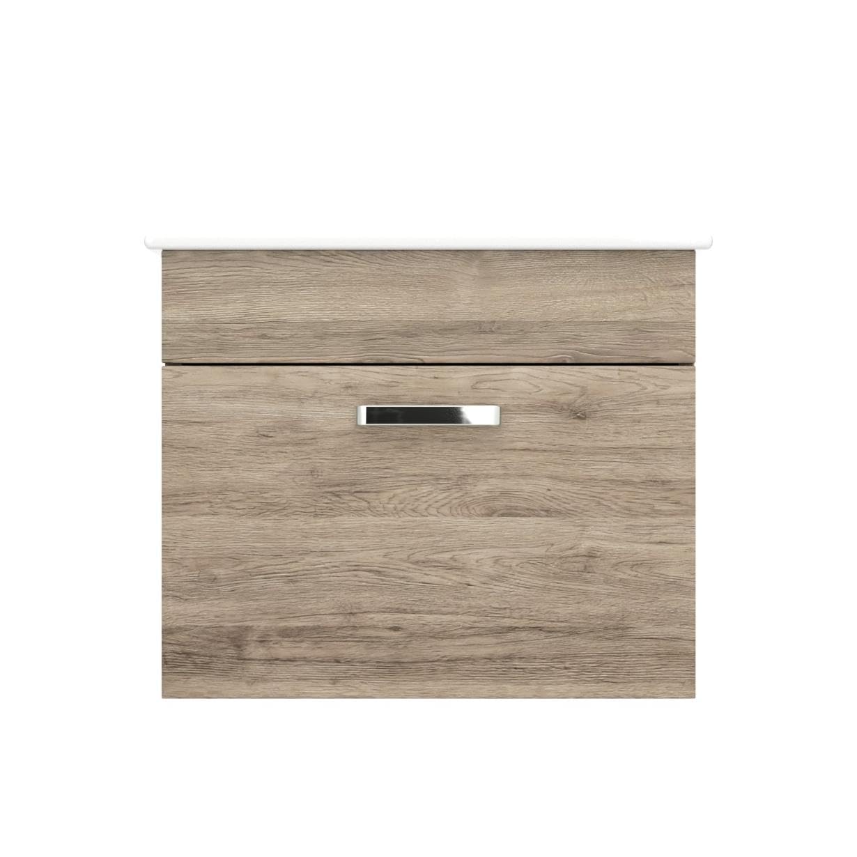 PELIPAL Badkamermeubelset Milano sanremo eiken 100 cm met twee lades incl. kunststenen wastafel met twee kraangaten kopen
