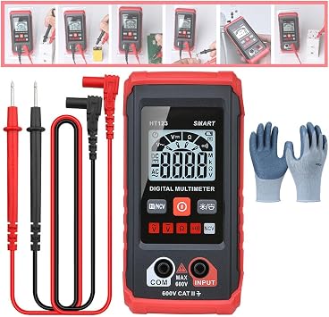 XIRUJNFD Smart Digital Multimeter HT123 TM-510 4000 Counts, Automatic Voltage Tester With Non-Contact Voltage for AC/DC 1