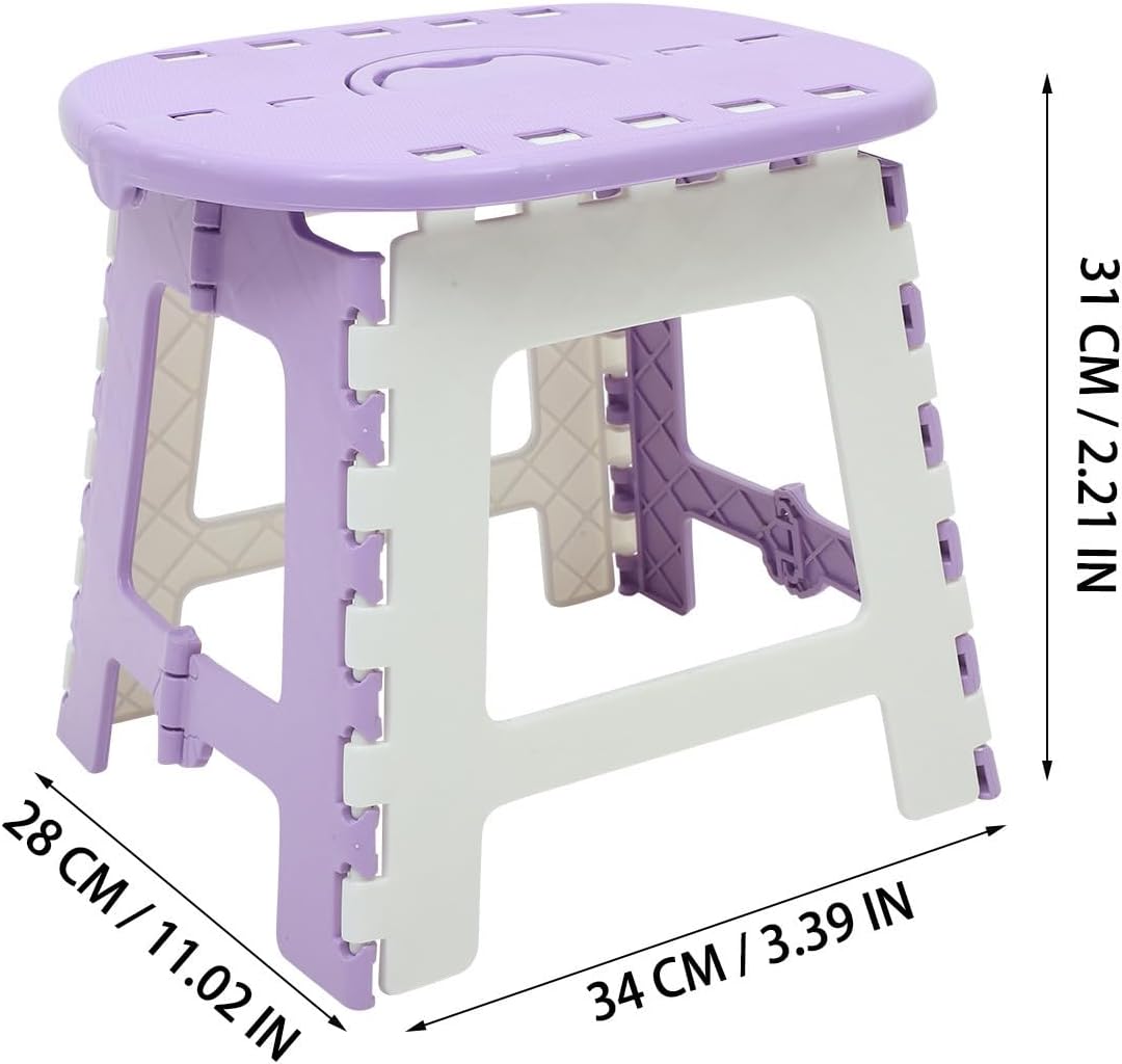 Plastic Folding Stool Portable Chair for Home Bathroom Bedroom Use