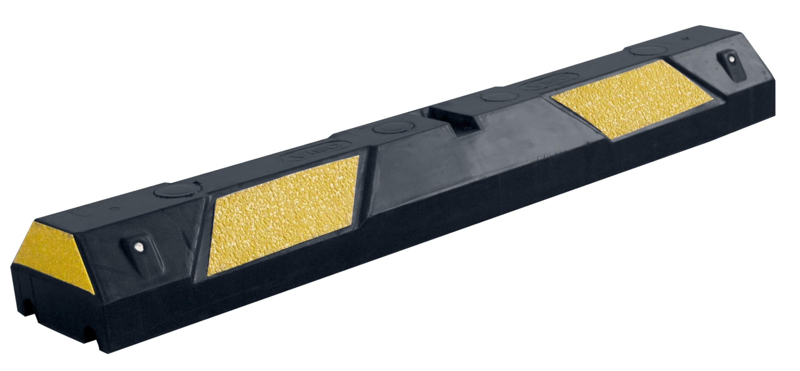 Butée de parking caoutchouc 1m30 noir et jaune