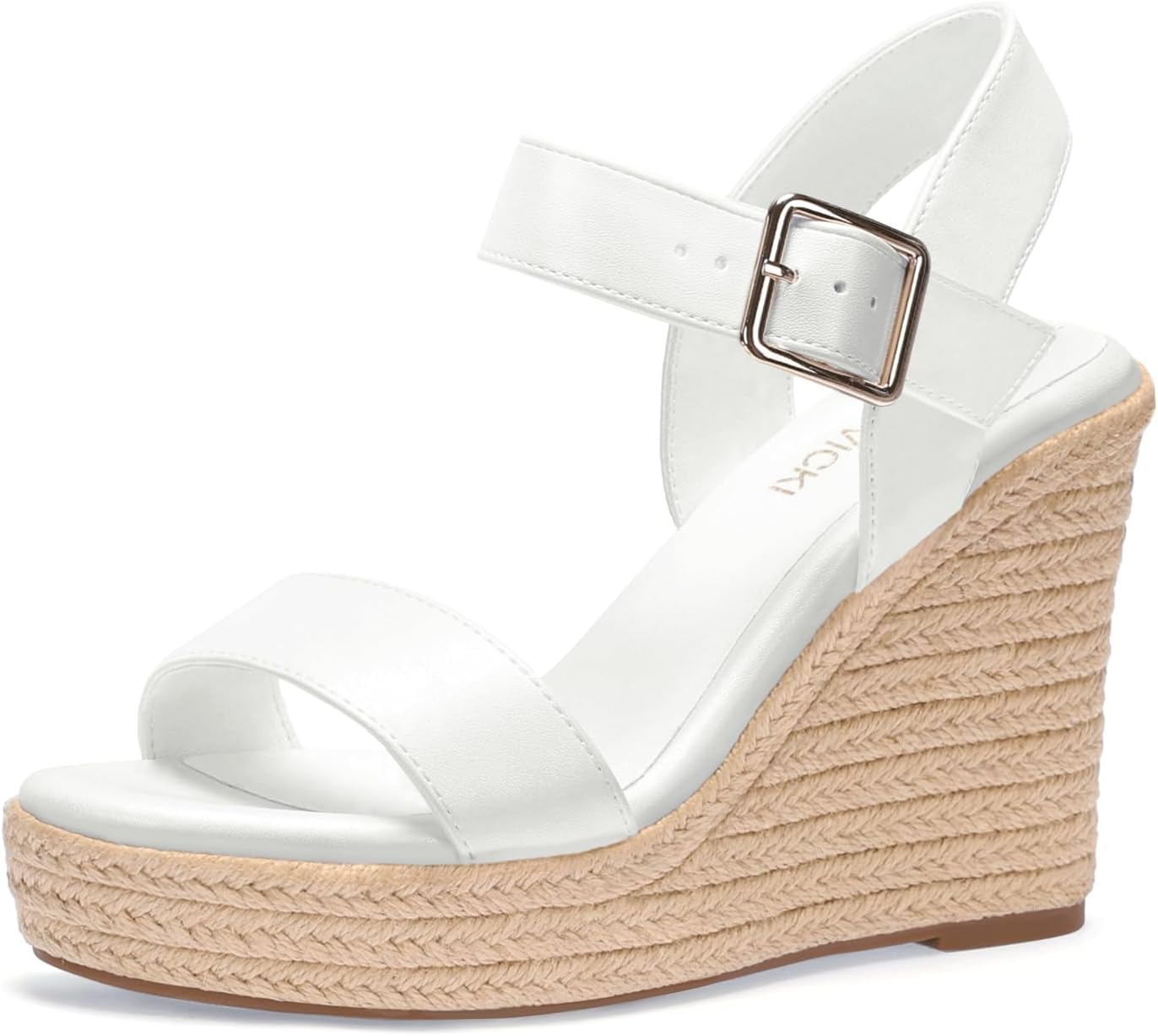 VICKI·VICKI Wedges for Women Platform Sandals Wedge Heels for Sandals Comfortable Summer Espadrille Shoes Ankle Strap&Open Toe - Image 8