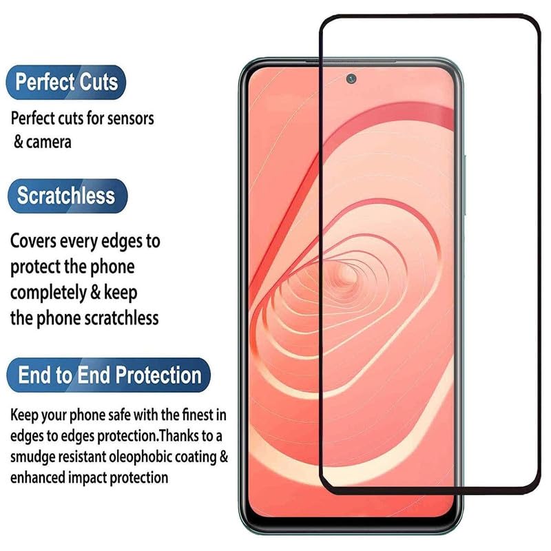 Image of Gorilla Extra Strong Premium HD+ Gorilla Glass for Lava Storm 5g Edge to Edge Full Coverage Fingerprint and Oil Resistant with Easy Installation Kit