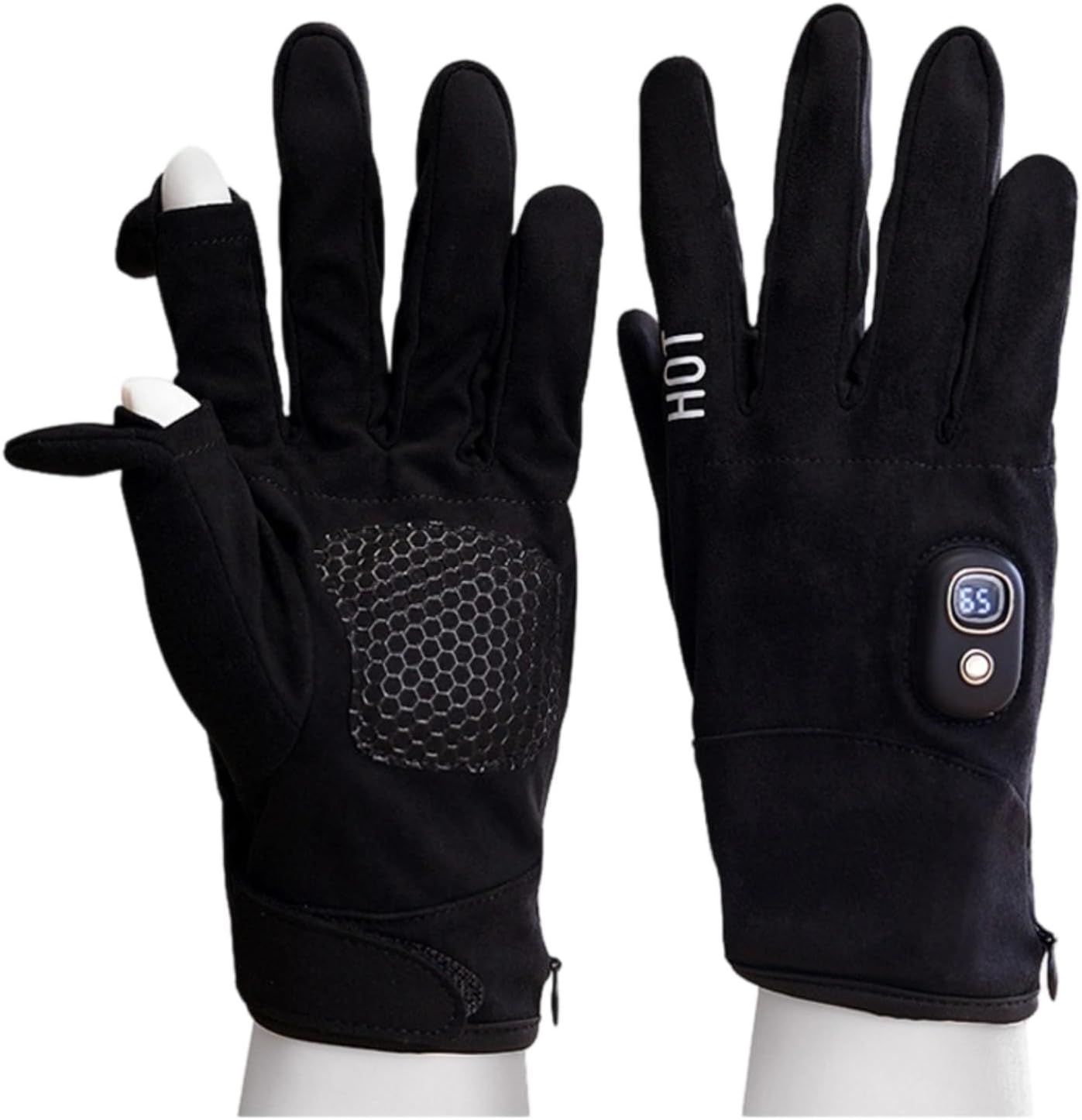 [PoicVasd] バッテリー加熱手袋寒冷地ギア調節可能な温度制御防水屋外大人用バッテリー駆動冬