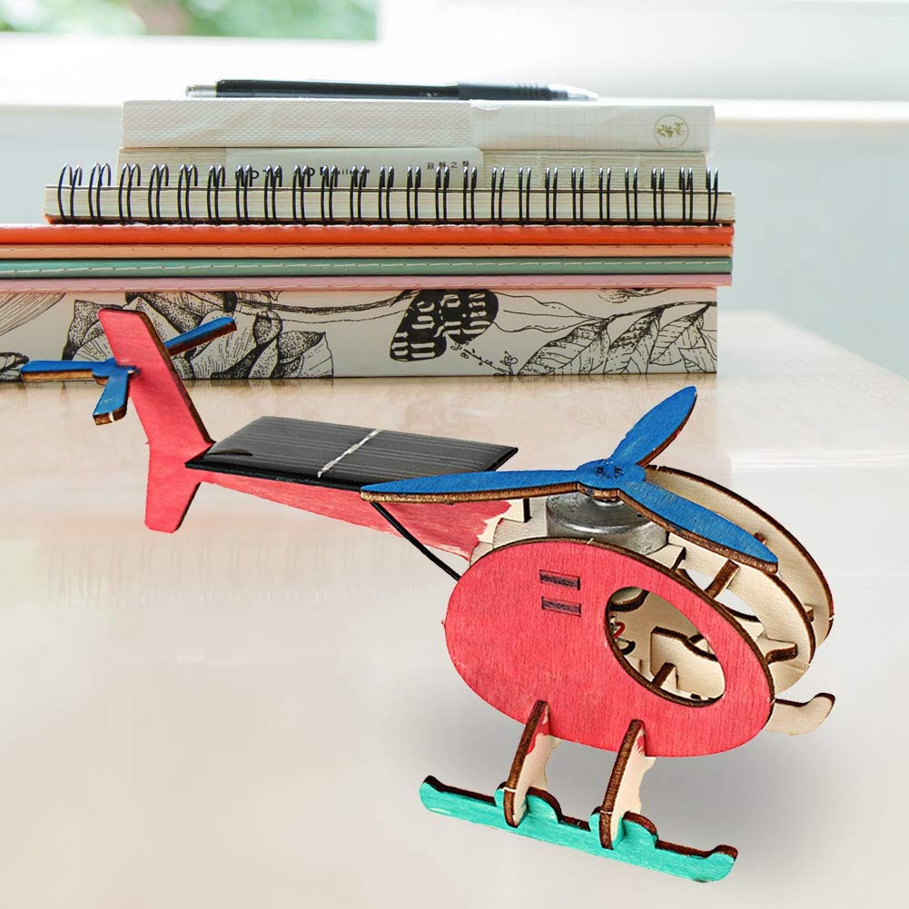 Gegong Kit Artigianato per Bambini per Bambini a Aereo in Legno educativo aderoperato Solare per Bambini