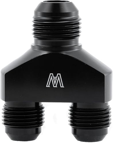 Miniatura 6 de RADREPLA -10AN a 8 AN Y Bloque Adaptador Acoplador Unión Montaje Divisor Flare Macho Rosca Negro Acabado anodizado