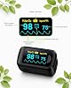 Oxímetro de pulso de dedo Healthtree JKS50B, monitor de oxígeno en sangre con índice de perfusión, lectura rápida 5-8s, pantalla OLED grande, SpO2 y frecuencia cardíaca para hogar, deportes, viajes (incluye pilas y cordón) certificado ClimatePartner 3