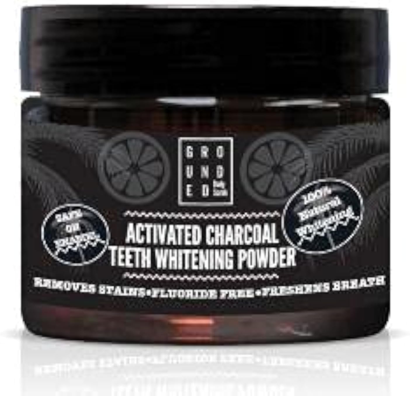 Activated Charcoal Teeth Whitening Powder by Grounded®. 100% Natural and Made in The UK