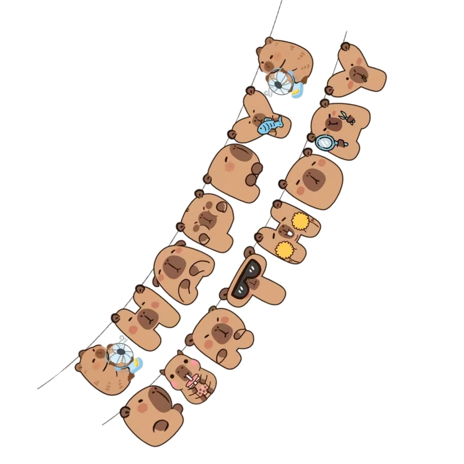 Jazuaiao Unique Capybaras Birthday Garlands Elegant Happy Birthday Accessory Cartoon Theme Party Supplies Lovely