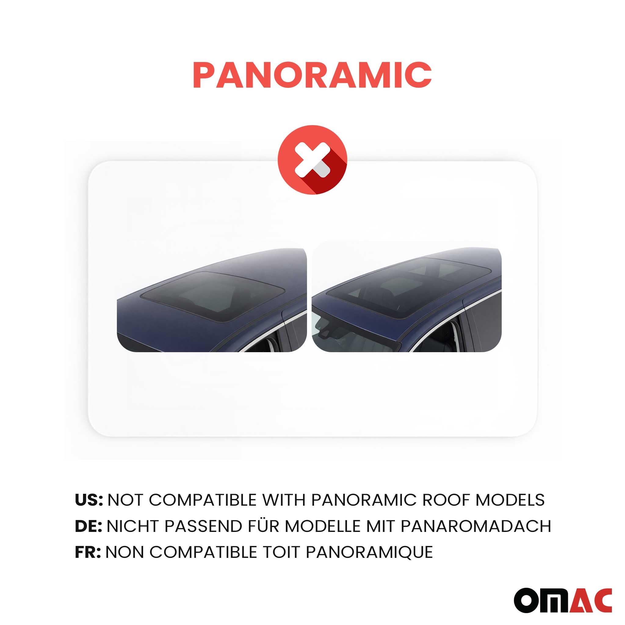 OMAC Barres de Toit Heavy Duty compatibles avec Ford Ecosport II 2014-2023 – 2 Barres – Aluminium Argent