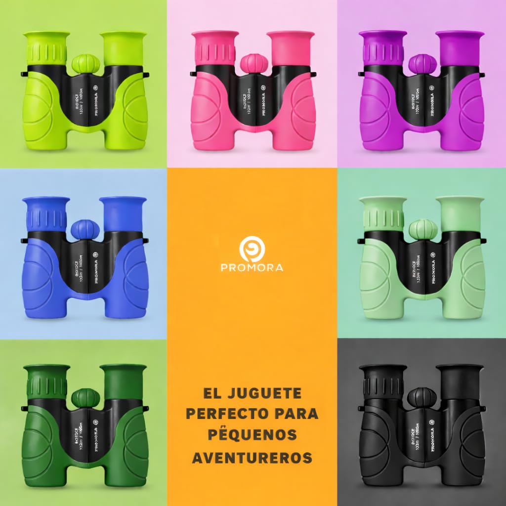 Prismaticos Niños Niños y Niñas - Gran Aumento 8X21 - Juego Completo con Lupa y brújula - Juguetes y Regalo Niño y Niña de 3 – 12 años