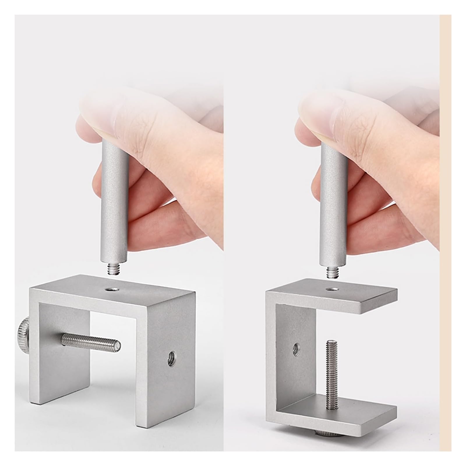 Pince à étiquette, Support de panneau avec Clip, support en métal, avancé alliage d'aluminium(Silver)