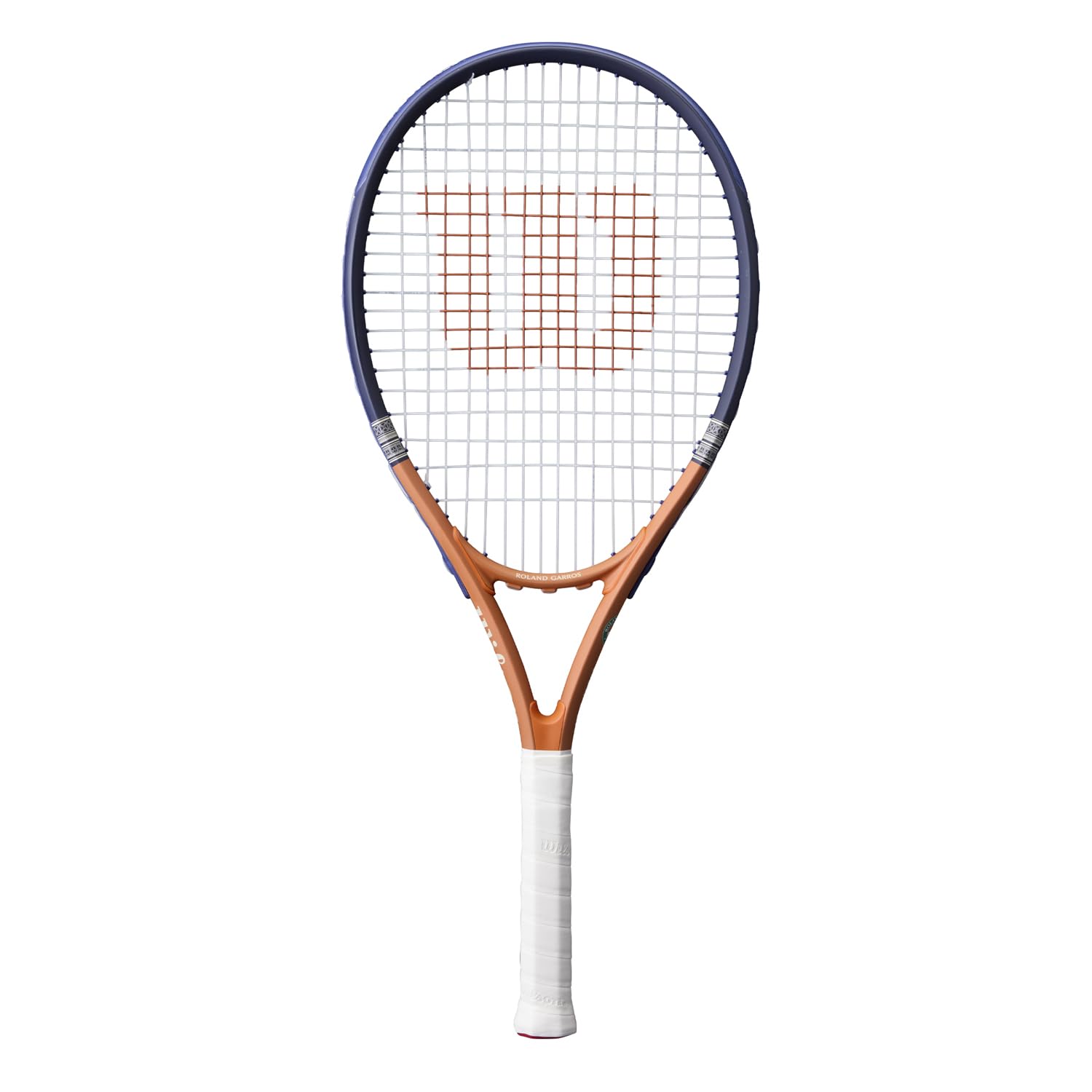 Wilson Roland-Garros 2026 Elite Tennis Racket, With Volcanic Frame Technology For Added Stability, Balances Power & Feel, Colour: Navy/Orange, Grip Size: 2
