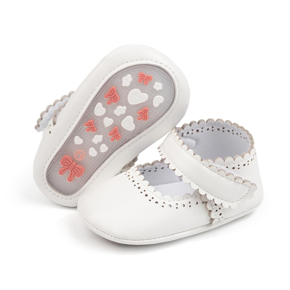 Sawimlgy Baby Girls Mary Jane Sequins Crown Flats