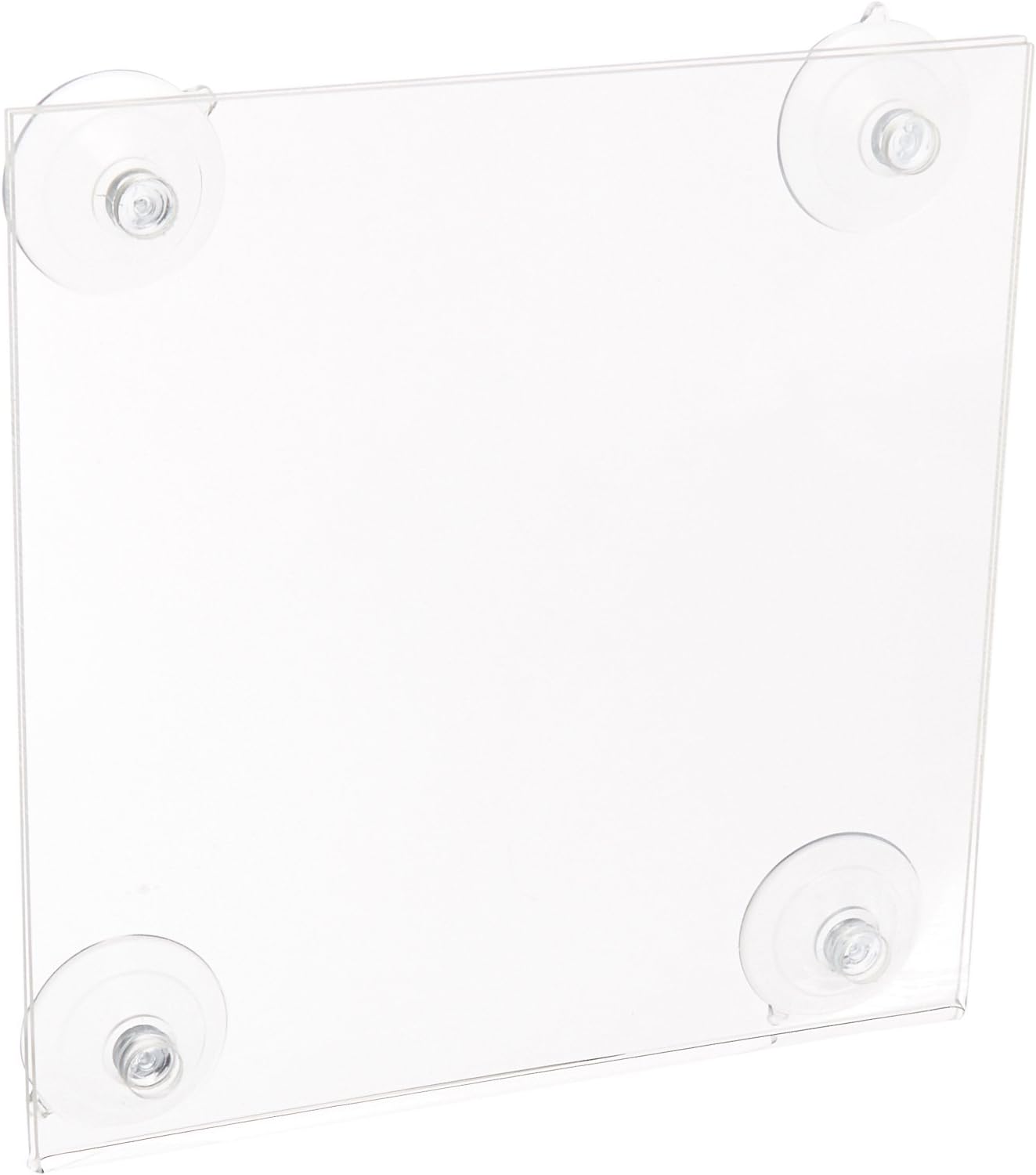 Azar Displays 106615-2pack 11" W by 8.5" H Acrylic Sign Holder with Suction Cups (Pack of 2) : Office Products