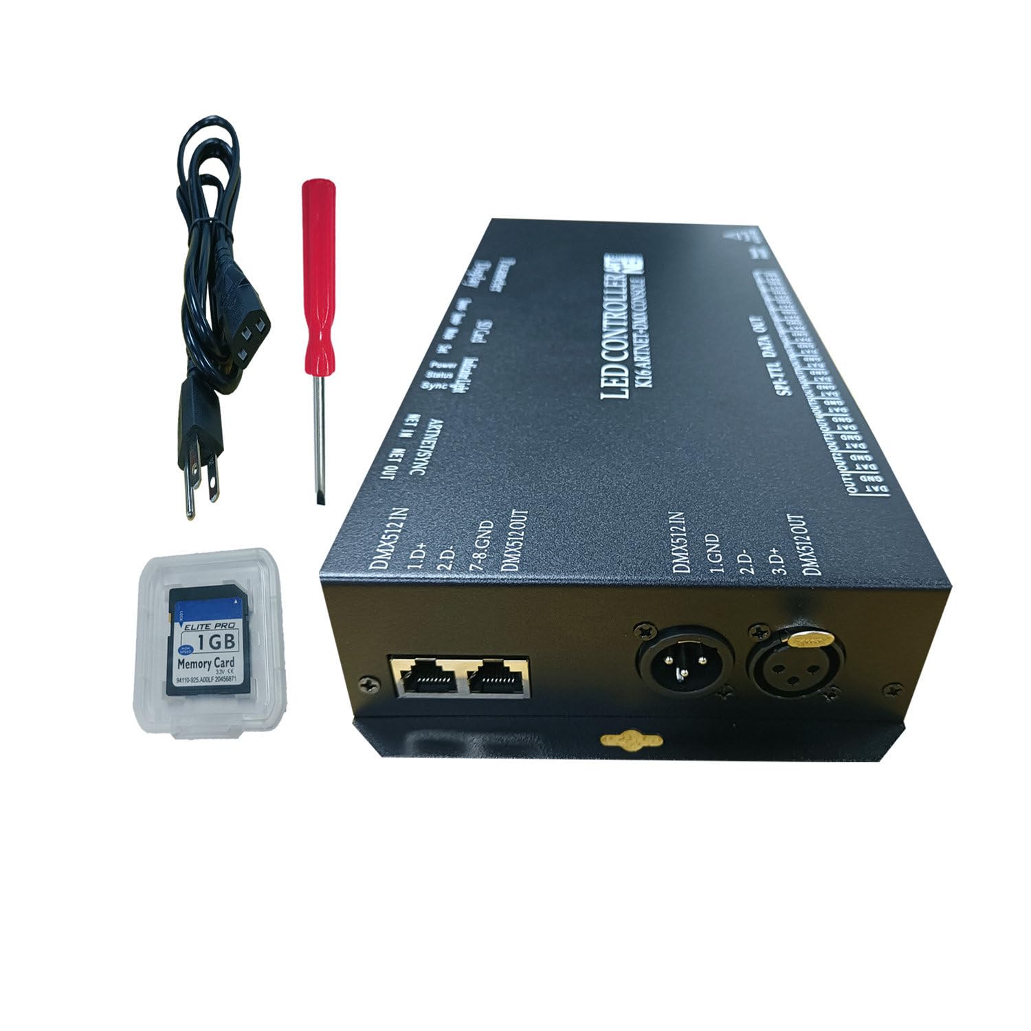 K16-Artnet LED Controller Supporto Madrix Online Offline 16.384 Pixel Indirizzabile Scheda SD Controller LED Programmabile per WS2812B WS2811 UCS1903 RGB LED Luci Striscia