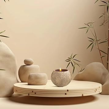 4 Pack Coconut Shell Candle Bowls - Wooden Candle Holders for DIY Candles & Home Decor