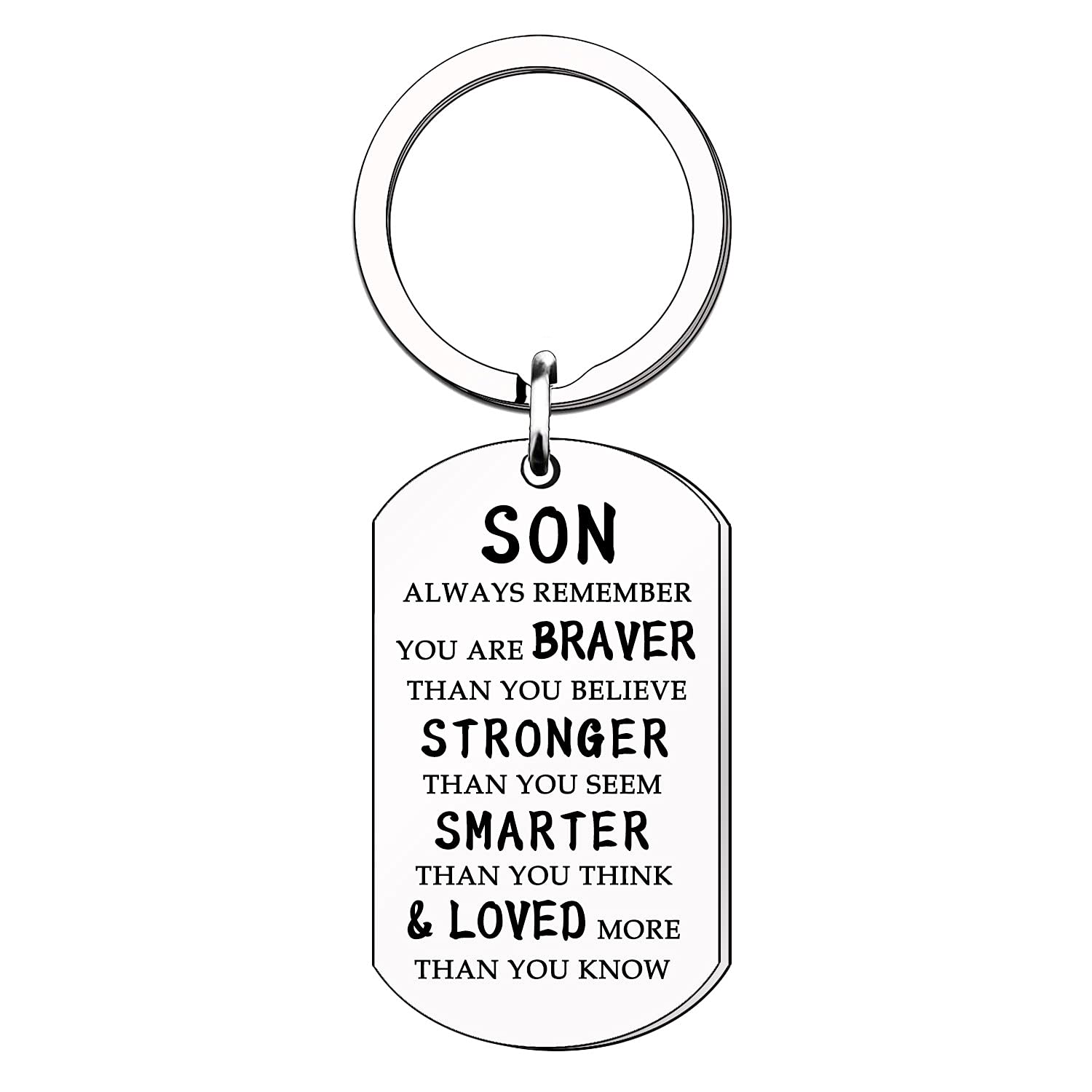 xuanda To My Son Keyring Inspirational Gift for Son Key Ring Key Chain Birthday Graduation Jewellery Gifts