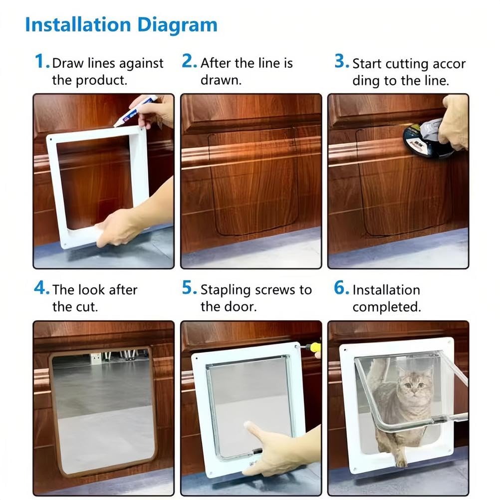Porta per animali domestici con rilevamento RFID con design antivento e silenzioso, alimentato a batteria per un accesso sicuro agli animali domestici