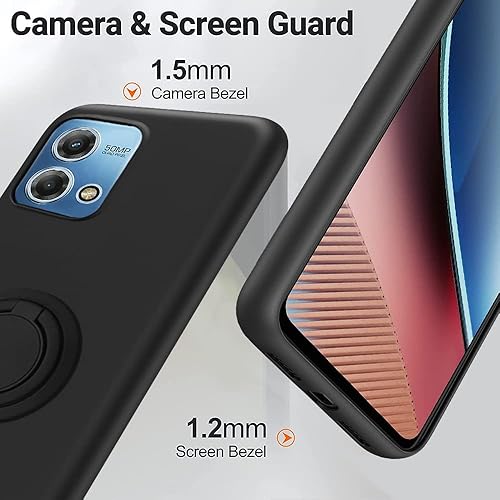 Miniatura 2 de Funda para teléfono Motorola Moto G Stylus 5G 2023 con protector de pantalla de cristal, soporte de anillo giratorio de 360, soporte