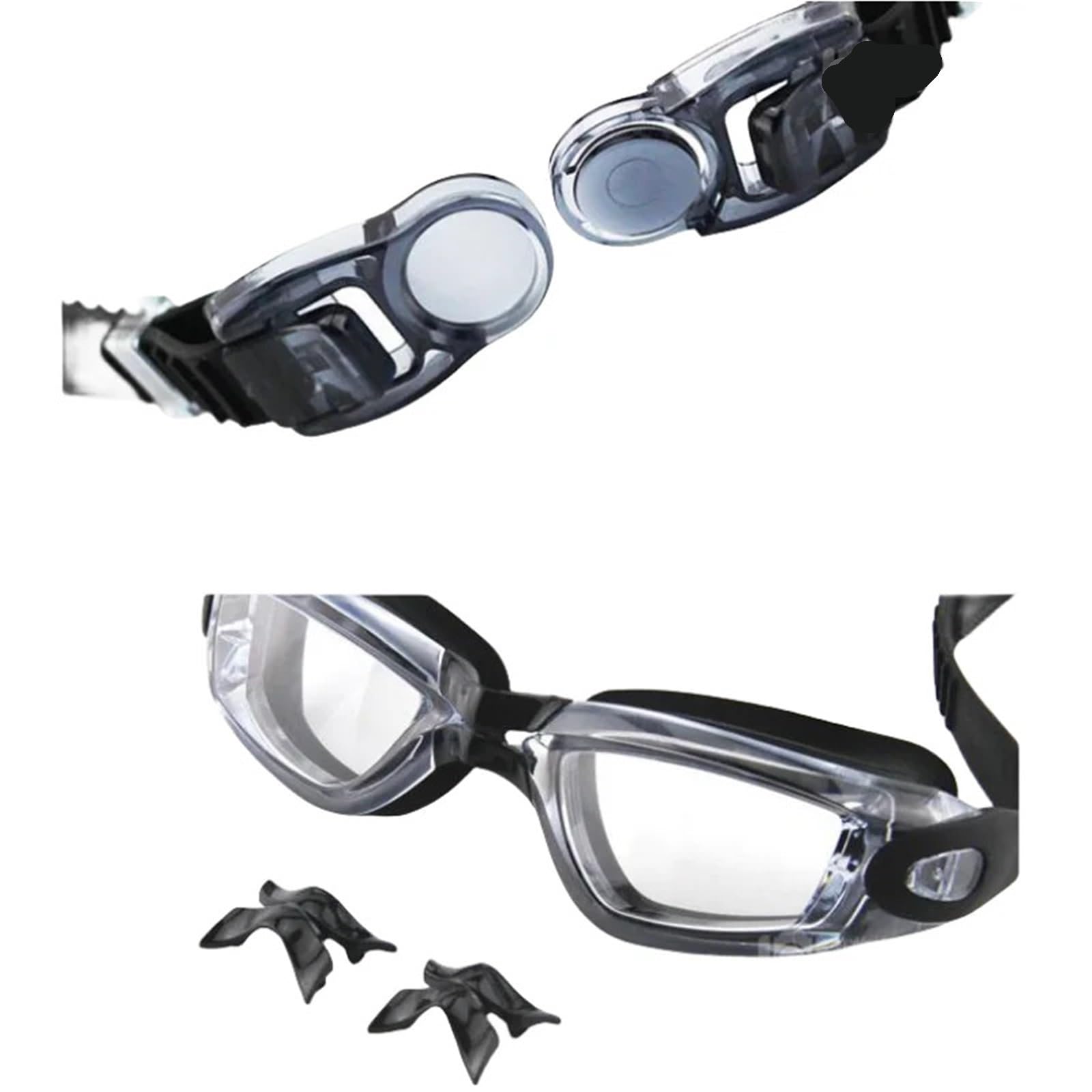 JUANYAO Occhiali Da Nuoto Occhialini da nuoto 2 pezzi Occhiali da sub in silicone con lenti trasparenti antiappannamento for uomo Per Il Nuoto