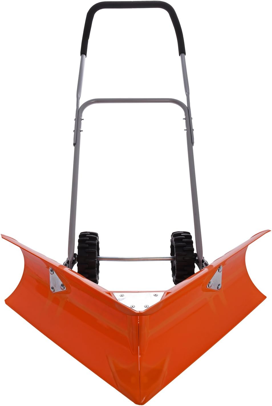 Ivation Dual Angle Snow Pusher – Manual Push Plow for Walkways, Sidewalks, Stoops, Decks, Patios & More - Patented Design