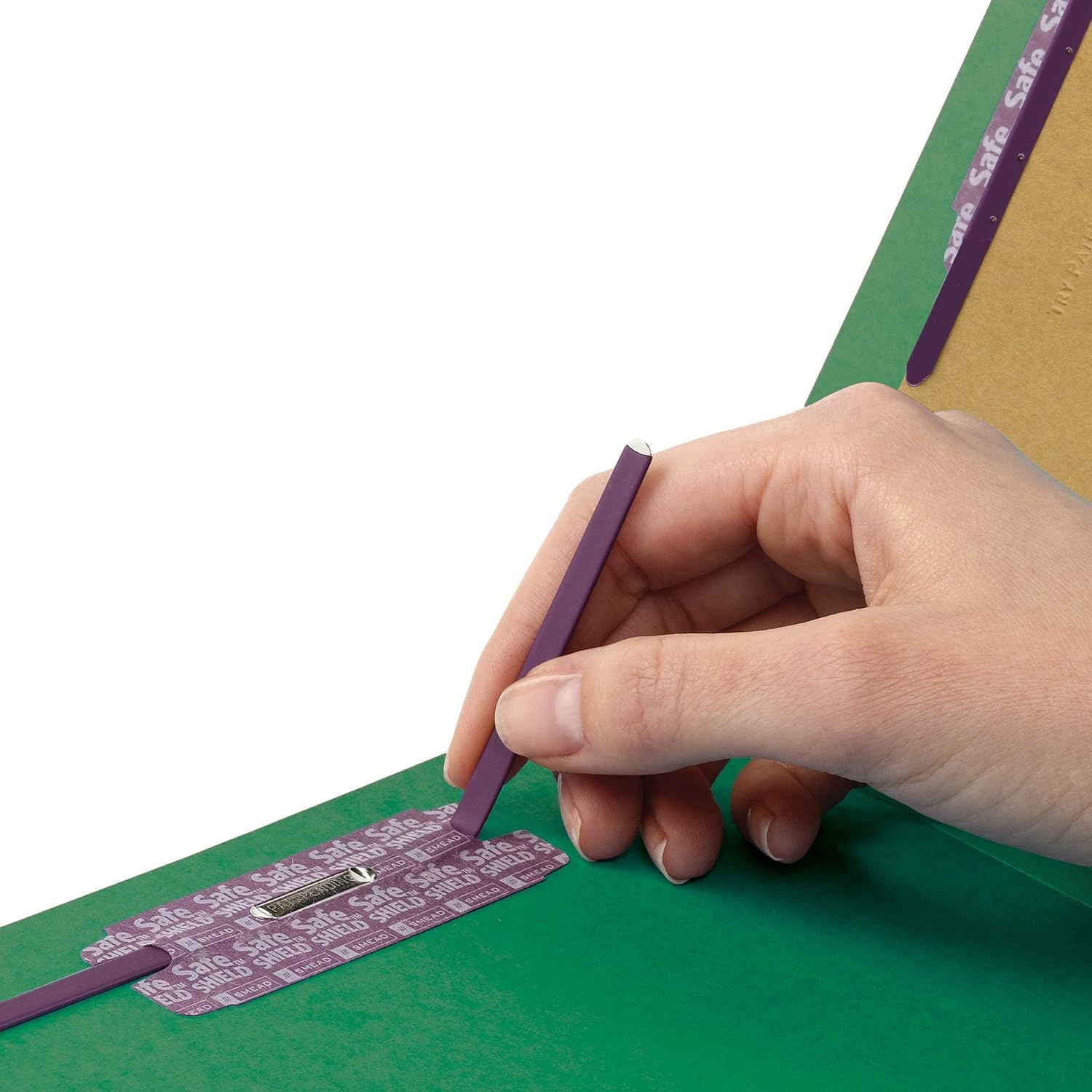 Smead Carpeta de archivos de cierre de cartón prensado con cierres SafeSHIELD, 2 cierres, pestaña de corte de 1/3, expansión de 2 pulgadas, tamaño legal, verde, 25 por caja (19938)