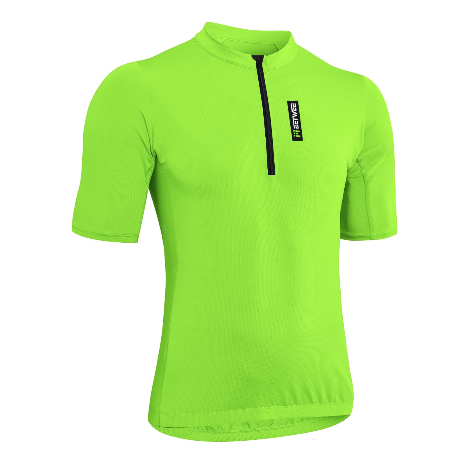 MEETYOO Maglia da Ciclismo da Uomo a Maniche Corte e Maniche Lunghe, Traspirante, Leggera, ad Asciugatura Rapida, con Cerniera Facile da Aprire e 3 Tasche Posteriori, Ideale per la Primavera e